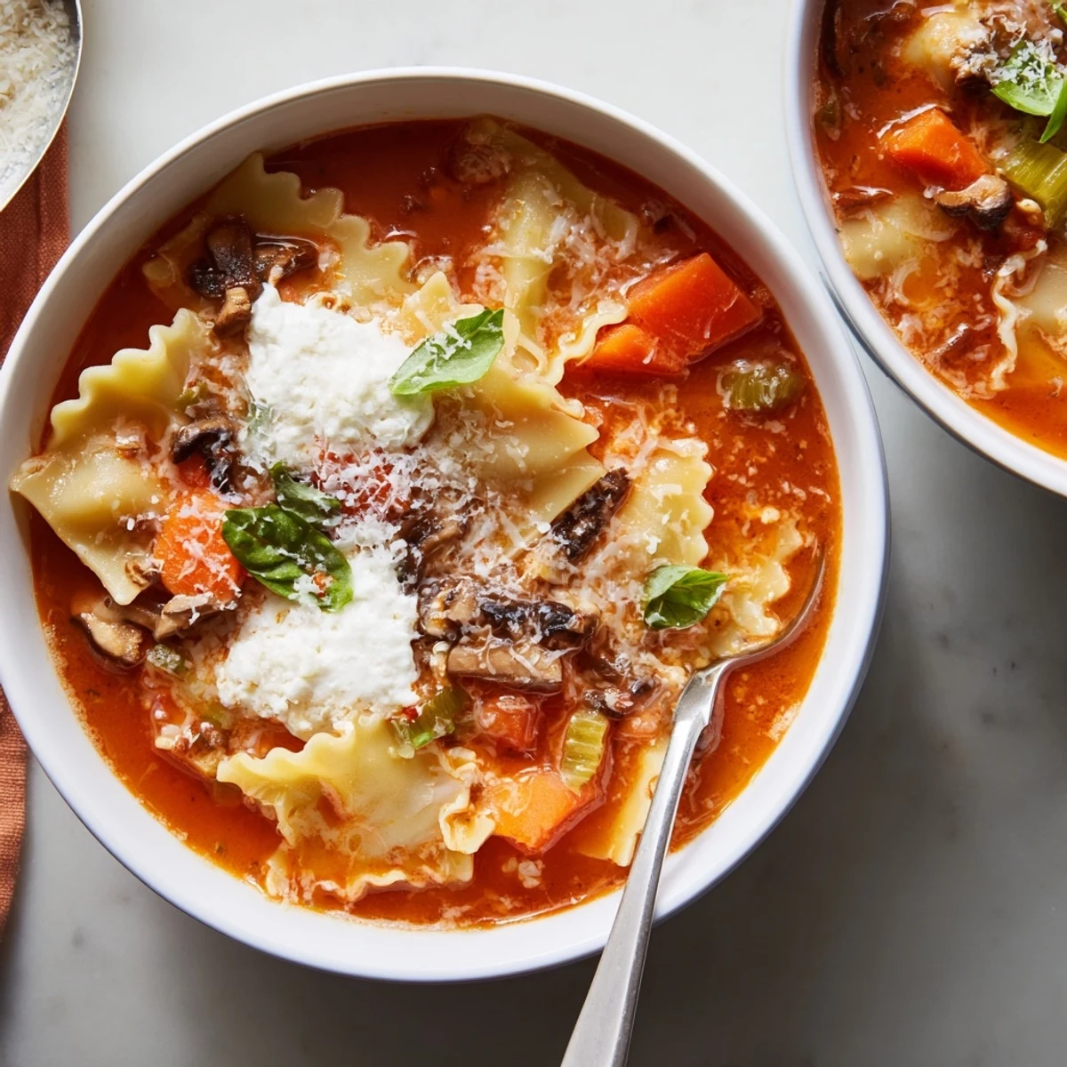 Lasagne Soup Roasted Mushroom