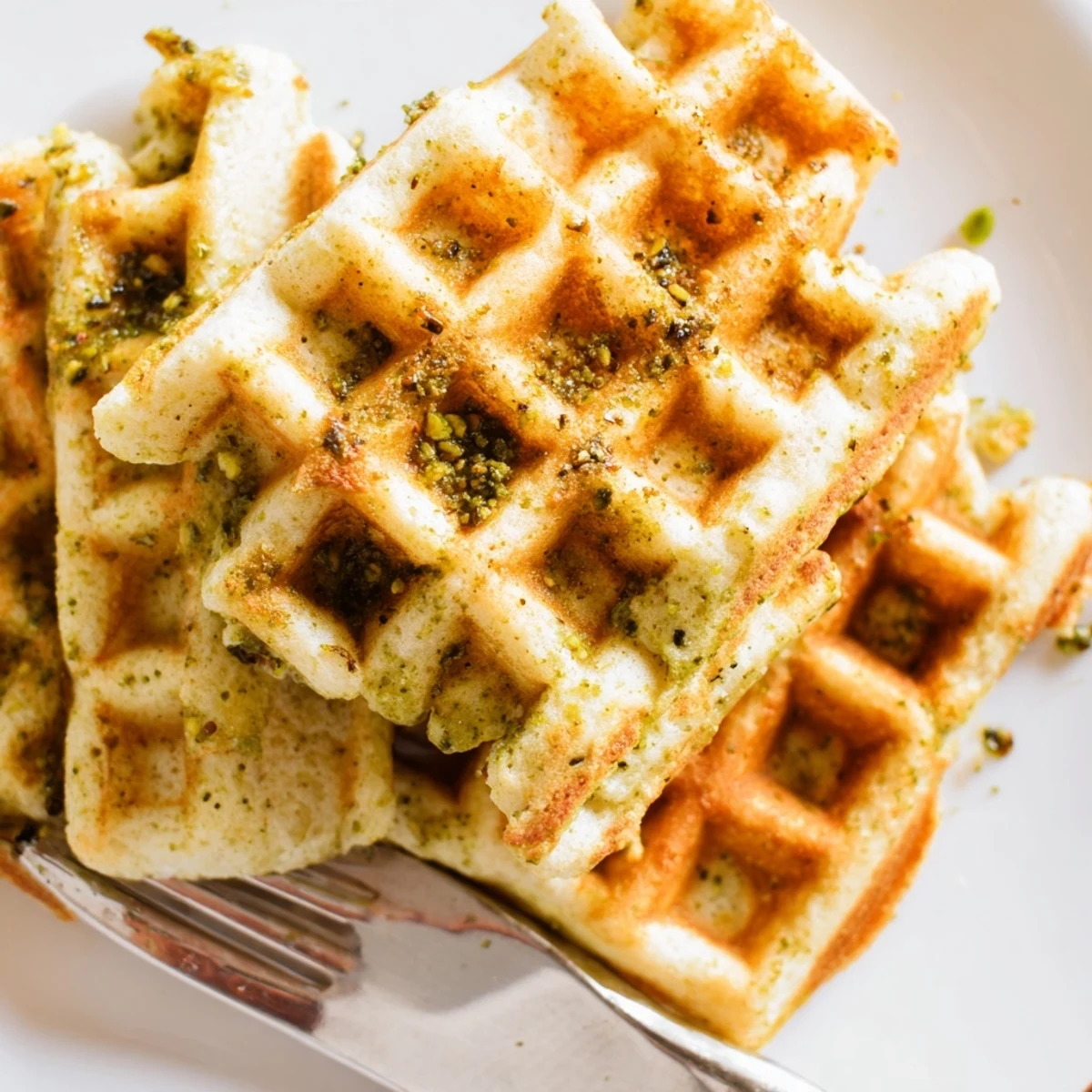 Matcha Pumpkin Muffin Waffles