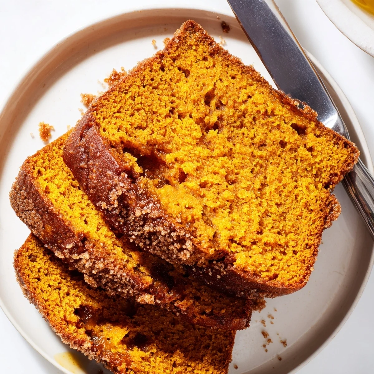 Warmly spiced Cinnamon Ginger Pumpkin Biscuit Loaf drizzled with melted butter.