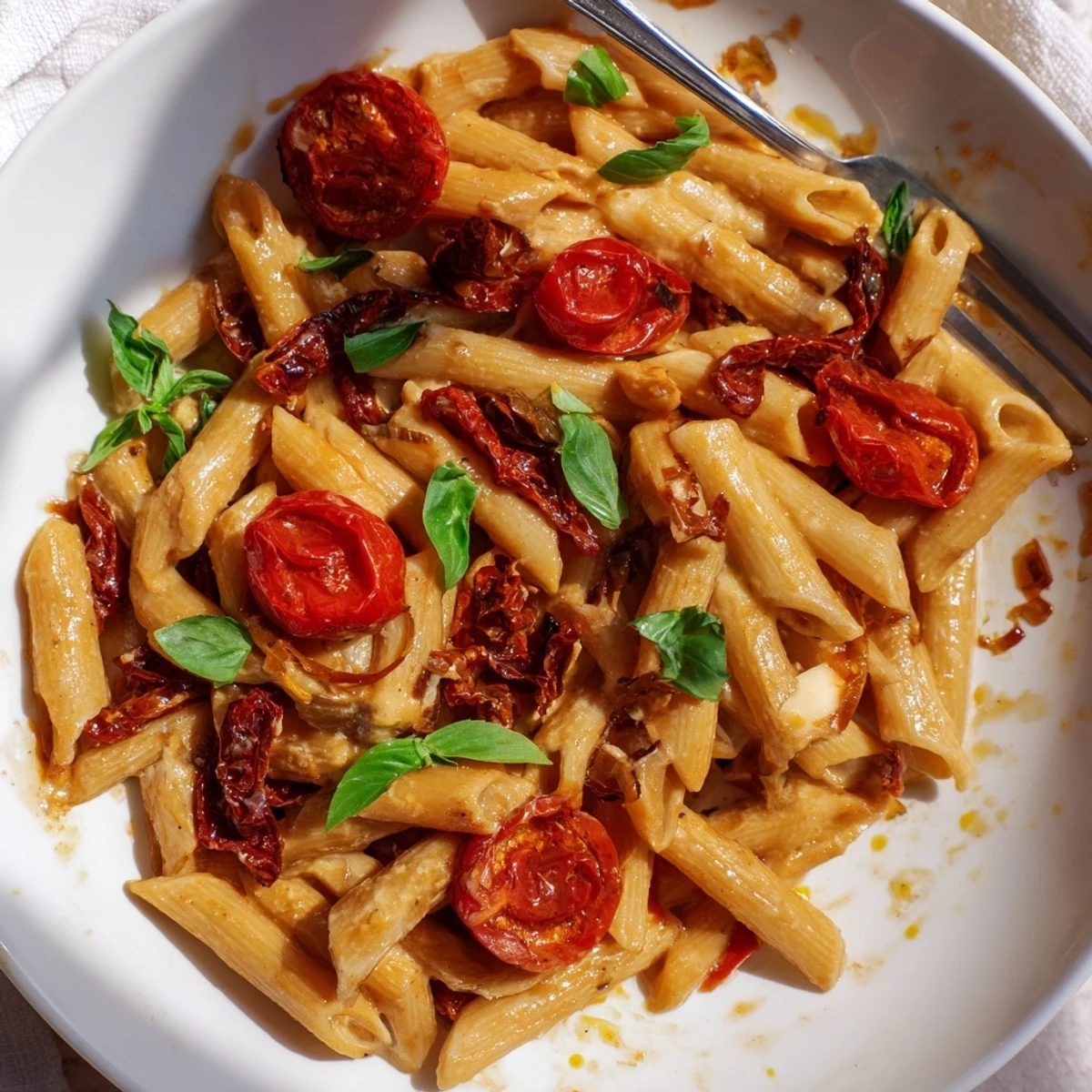 Baked feta pasta with rich toppings, perfect for a cozy weeknight dinner.