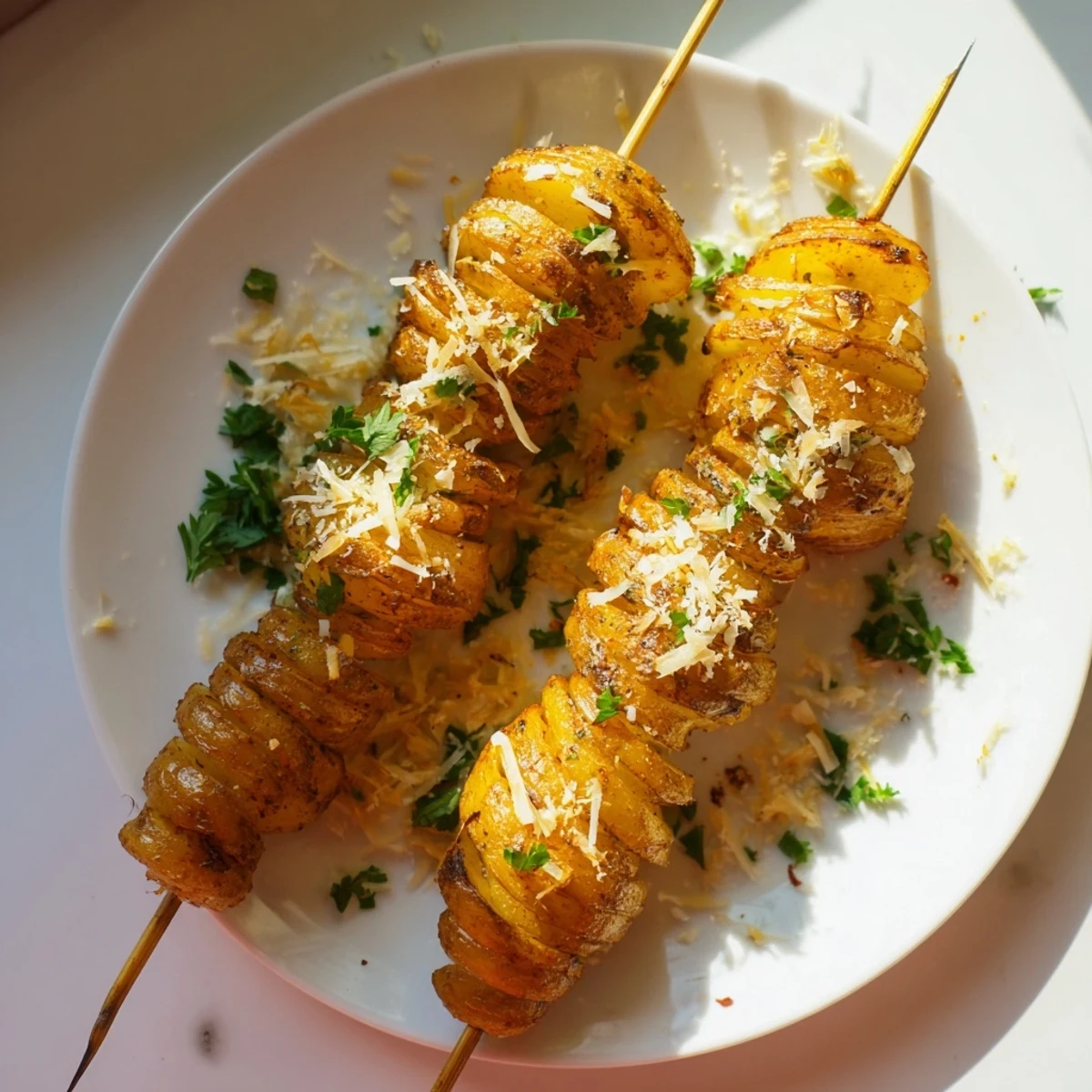 Flavorful air-fryer tornado potatoes, a fun and healthy snack ready in 40 minutes.