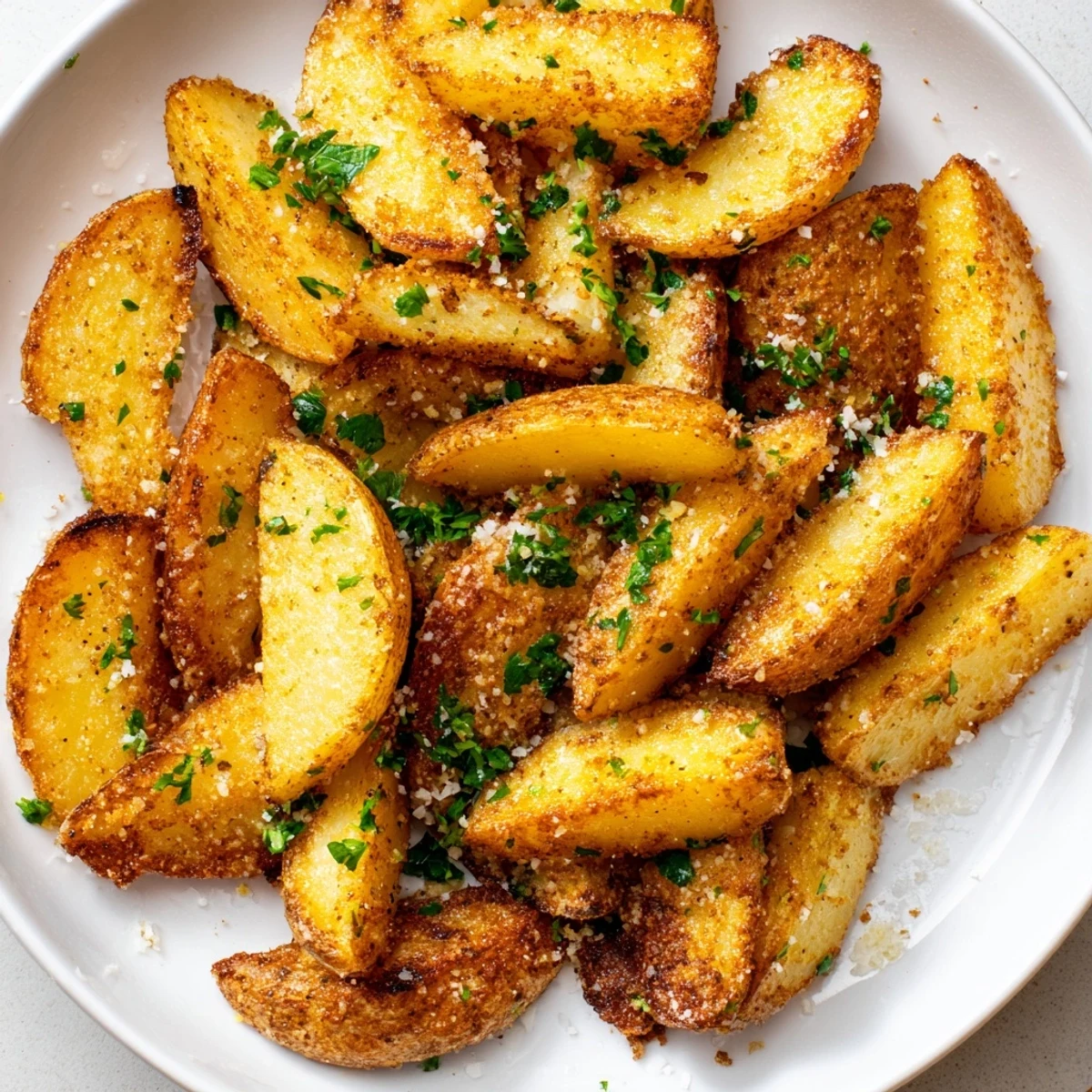 Golden-brown 15-Minute Microwave Crispy Potatoes, wonderfully textured, ready to eat alongside your favorite meal.