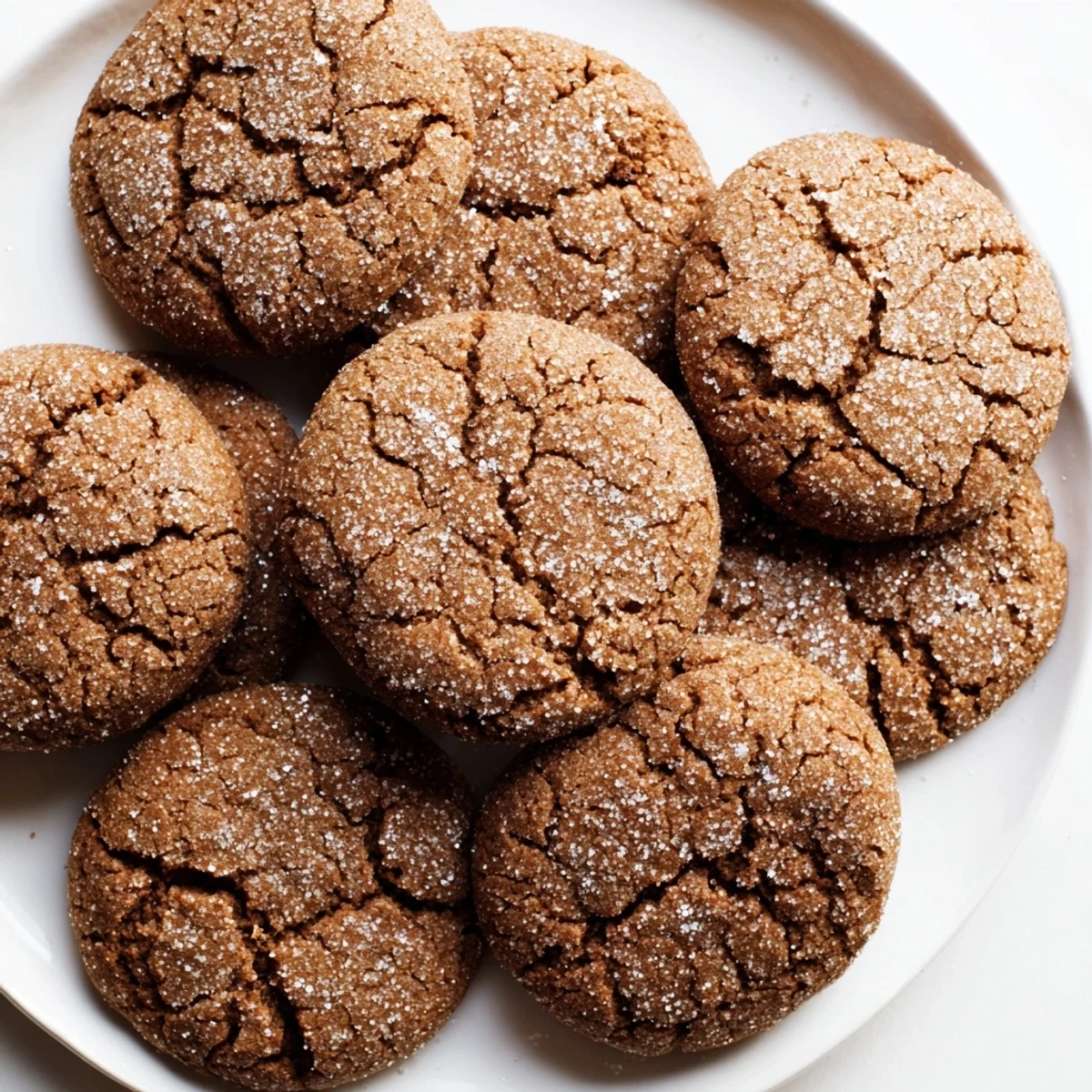 Close-up of golden brown Express Gingerbread Latte Cookies, perfect with a warm drink.