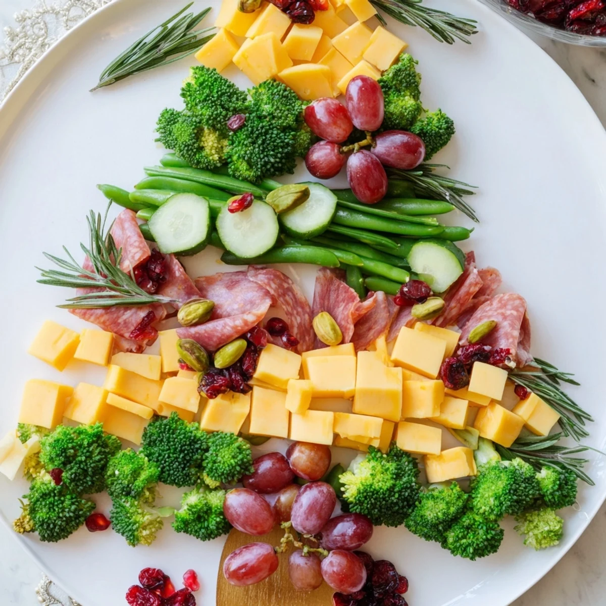 Festive evergreen tree snack