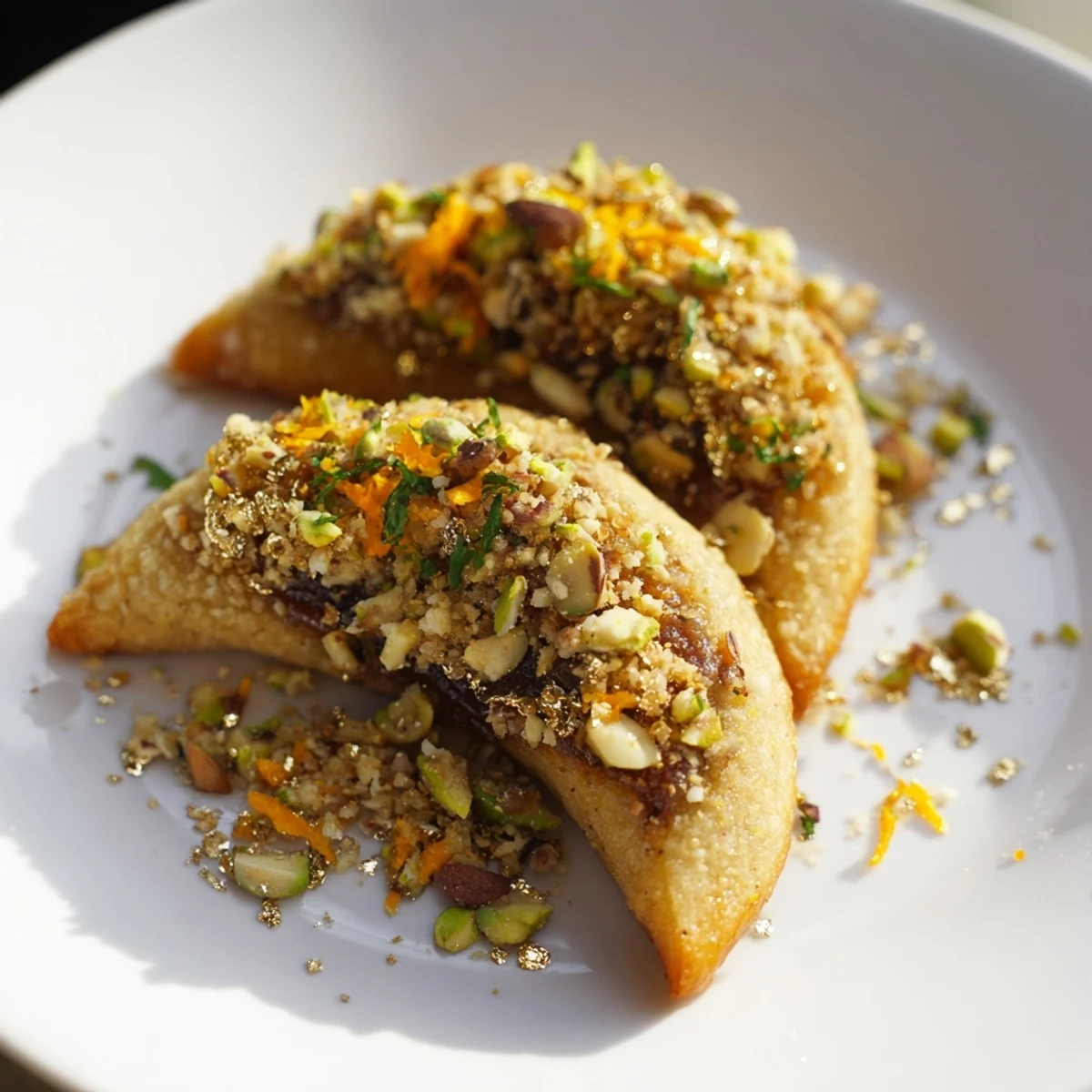 Gourmet Lunar and Star Date Platter, the star and moon dates look delicious with gold leaf finishing.