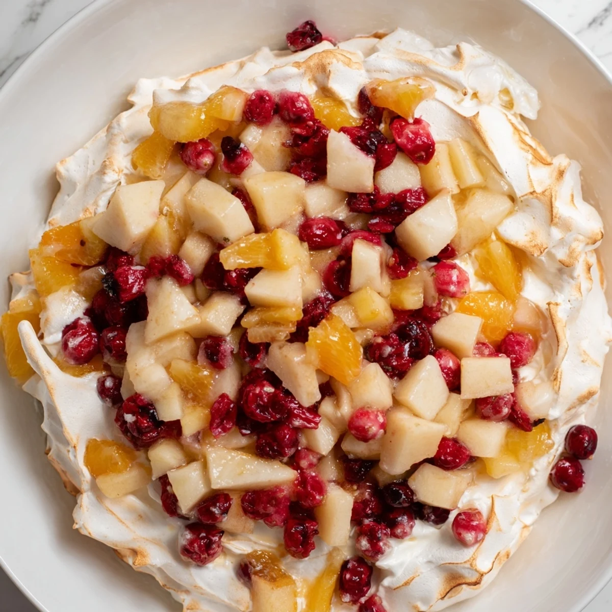 Cranberry Pear Snowscape Dessert