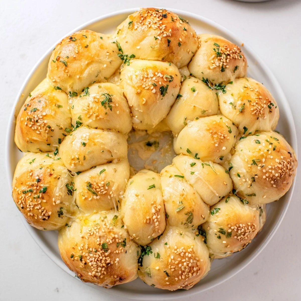 Festive Pull-Apart Bread Wreath