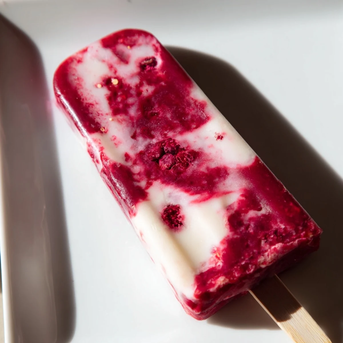 Creamy layers of raspberry and coconut milk create delightful Raspberry Coconut Ice Pops, a perfect vegan and gluten-free treat.