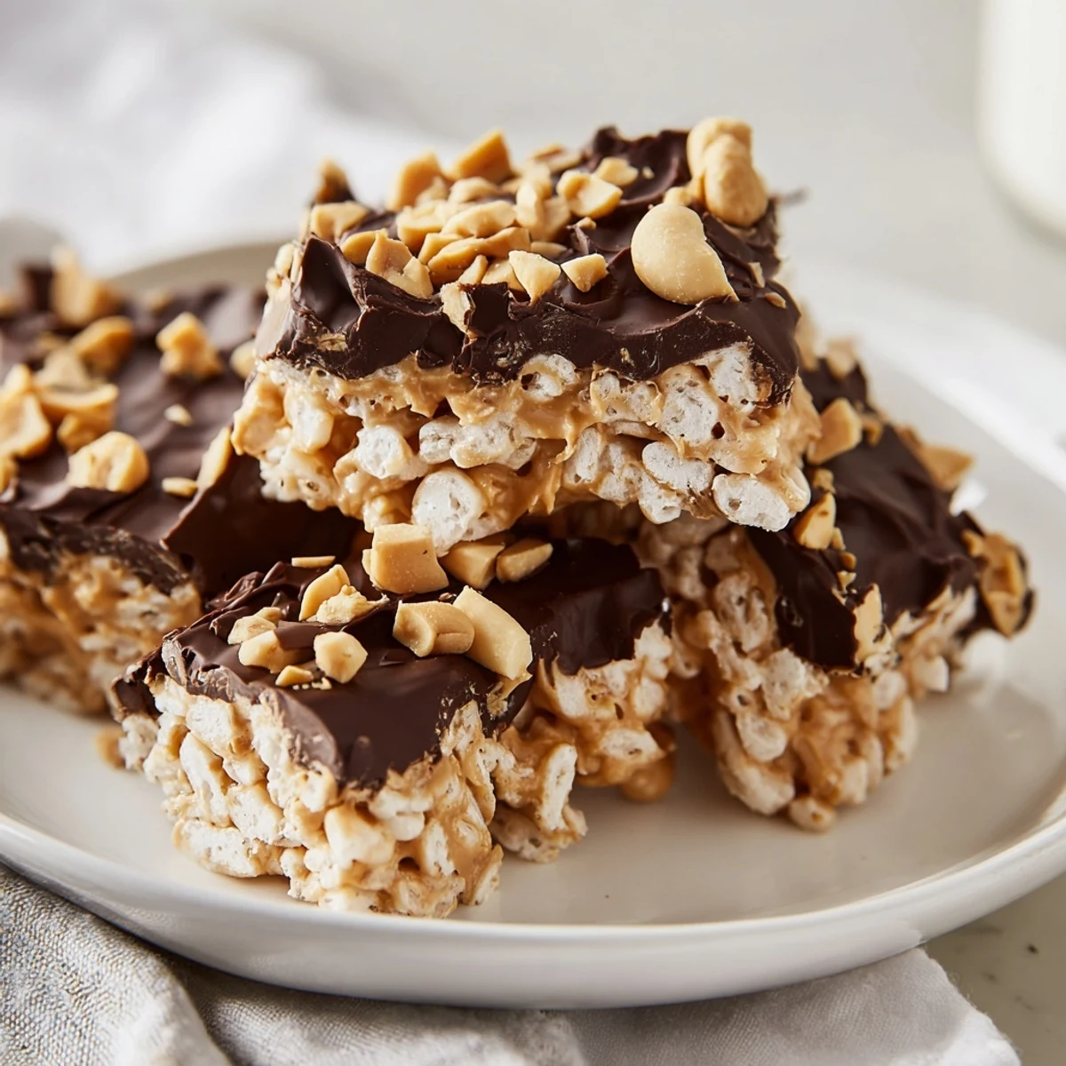 Chilled Peanut Butter Chocolate Rice Cakes, a quick and easy snack: enjoy the sweet, crunchy, and refreshing dessert!