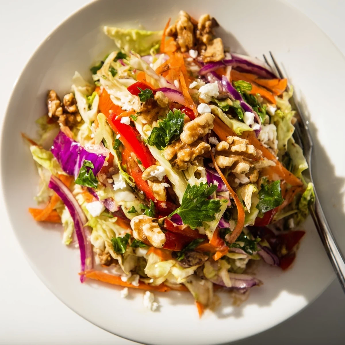 Serve this warm Cooked and Loved Cabbage Salad alongside grilled chicken or roasted salmon, garnished with fresh parsley and feta for a bright, comforting meal.