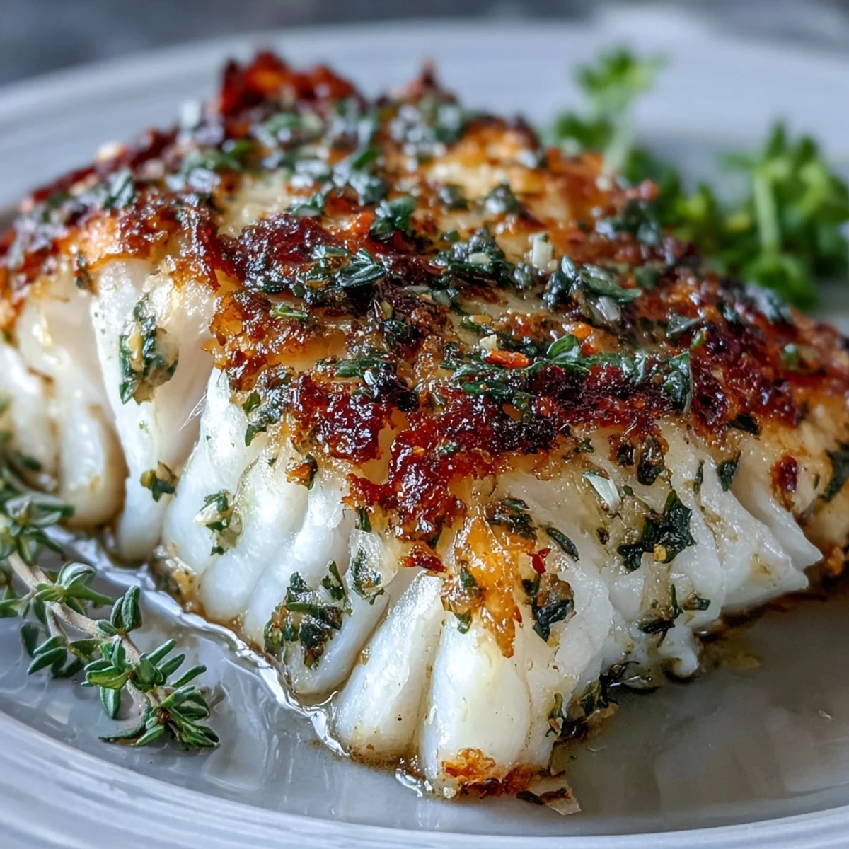 Baked Lemon Herb Cod with Sheet Pan Asparagus and Cherry Tomatoes, a healthy Mediterranean dinner featuring flaky fish and vibrant roasted vegetables.  