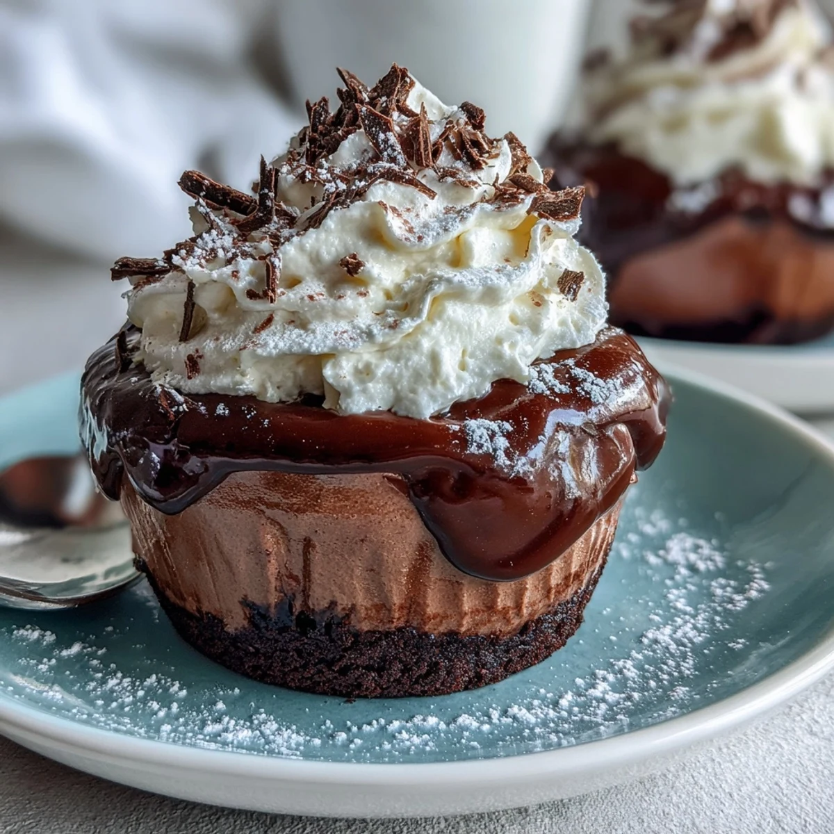 Rich chocolate mousse filling for cakes, smooth and creamy with a glossy finish, ready to layer between decadent chocolate cake tiers.