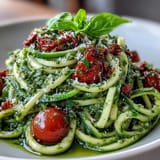 Zucchini Noodles with Raw Pesto