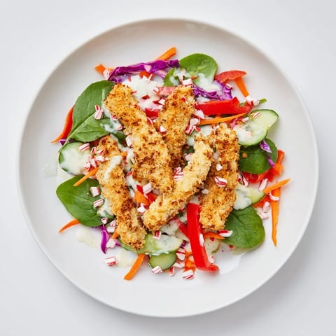 Crispy Candy Cane Crunch Chicken Veggie Wrap, colorful and beautifully assembled with holiday flair.