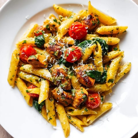 One-Pan Lemon Herb Pasta Chicken: a colorful dish with juicy chicken and bright lemon flavors.