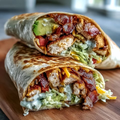 Golden-seared crispy chicken and crunchy bacon fill a warm flour tortilla with melted cheddar in this hearty lunch wrap.