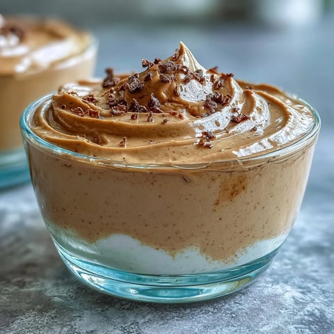 Creamy Hojicha Mousse served in clear glasses topped with cocoa nibs.