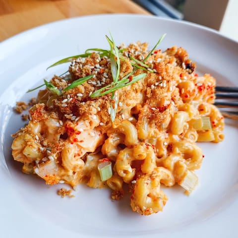 Spicy Kimchi Mac Cheese