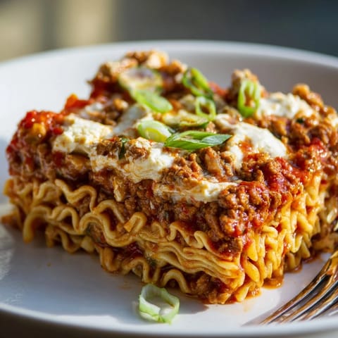 Spicy Ramen Lasagna Fusion