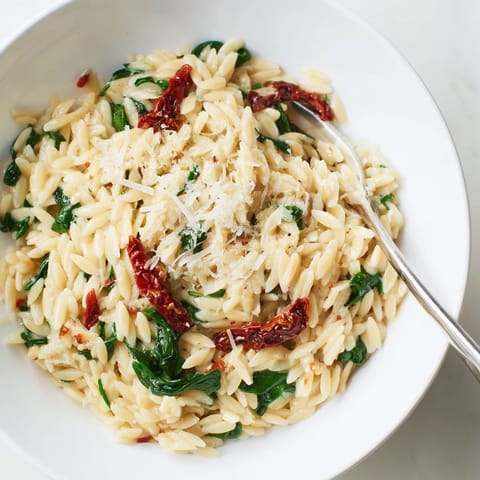 Creamy Tuscan Orzo Bowl