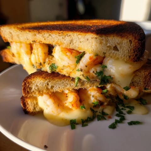 Quick Shrimp Grilled Cheese #407