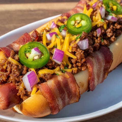 Mexican Hot Dogs Bacon