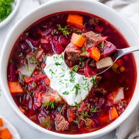 Ukrainian borscht with beef
