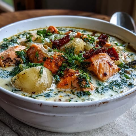 Finnish Salmon Cream Dill Soup
