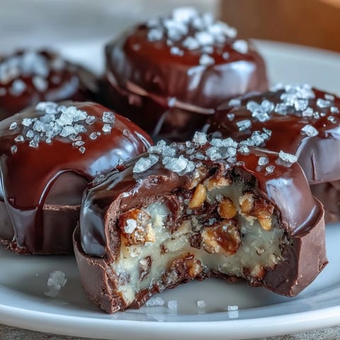 Decadent peanut butter cup freezer bites with creamy cottage cheese and rich dark chocolate, topped with crunchy peanuts and sea salt.