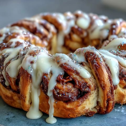 Mardi Gras King Cake Wreath