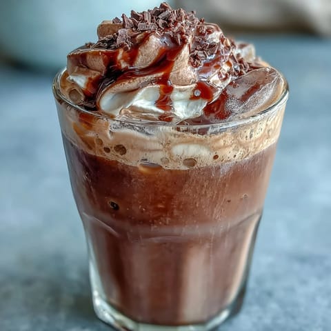 Indulgent Chocolate Cream Cold Brew: Velvety chocolate cream floats atop cold brew, garnished with chocolate shavings for a refreshing pick-me-up.