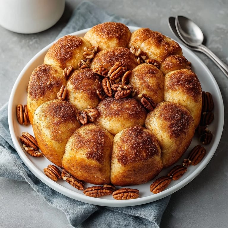 Freshly baked high protein, no sugar monkey bread in a loaf pan, perfect healthy snack.