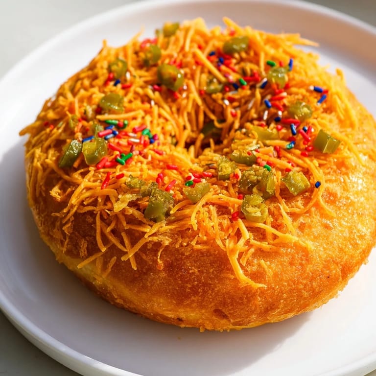 Savory Cheddar Jalapeño Birthday Biscuit Donuts, warm, golden, and perfect for parties.  