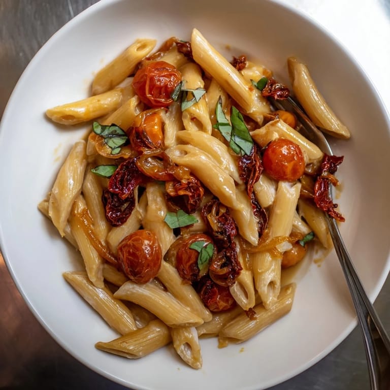 Delicious baked feta pasta, bursting with flavors and vibrant cherry tomatoes.  