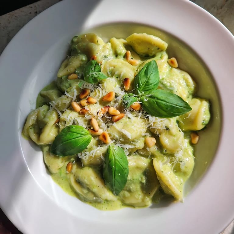 Delicious, creamy 15-Minute Creamy Pesto Risoni, perfect for a quick, flavorful vegetarian dinner tonight.