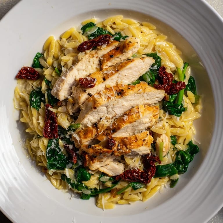 One-pot Marry Me Chicken Orzo: a comforting Italian-American blend of tender chicken and orzo.