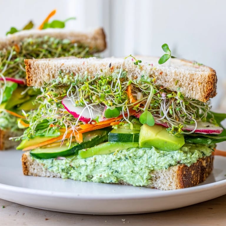 The satisfying crunch of a Green Goddess Sandwich, perfect for a flavorful vegetarian lunch.