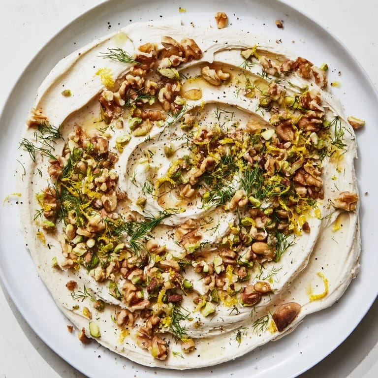 A creamy butter board charcuterie appetizer with flaky salt and golden toasted nuts, perfect for sharing.