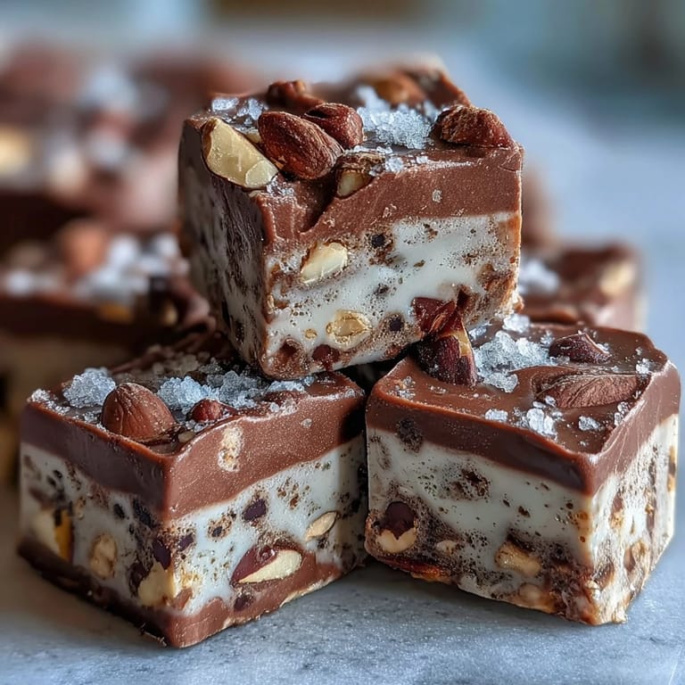 Sliced Hojicha Nougat pieces arranged neatly on parchment paper, ready to serve with tea.