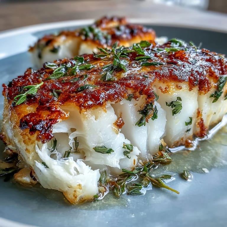 Oven-baked lemon herb cod paired with roasted asparagus and cherry tomatoes, creating a colorful, gluten-free seafood dinner perfect for busy weeknights.