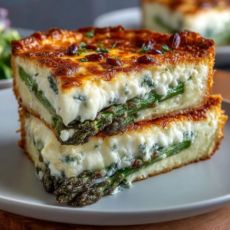 Elegant puff pastry tart with fresh asparagus, melted Gruyère, and herbs, a light and vibrant dish ideal for brunch or garden parties.