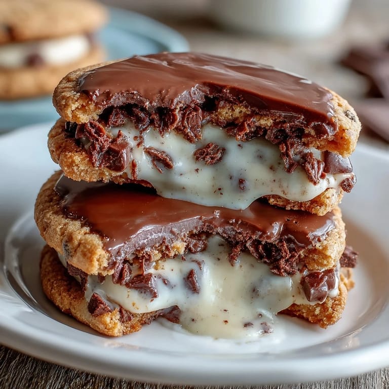 Decadent chocolate chip cookies with hidden Cadbury Creme Eggs, baked until golden with melty centers.
