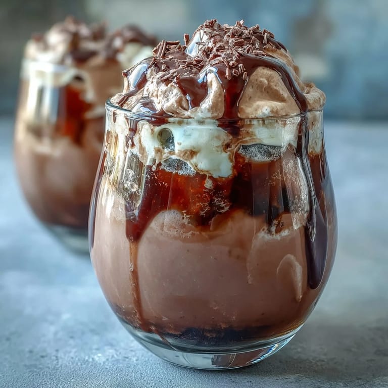 Creamy Chocolate Cold Brew: Silky chocolate cream crowns chilled cold brew coffee, offering a luxurious, sweet twist on your favorite iced drink.