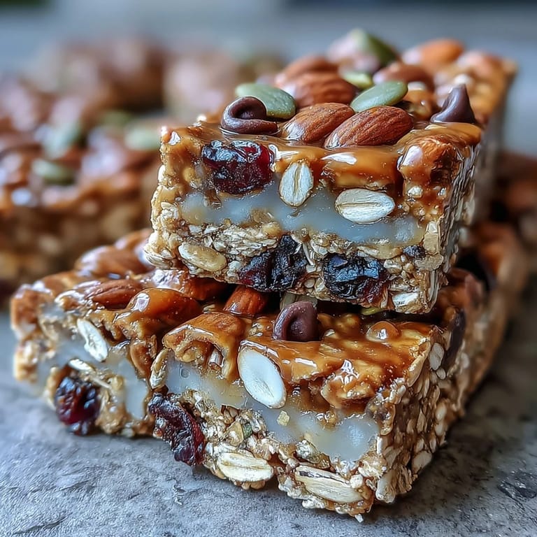 Golden, chewy granola bars loaded with oats, sunflower seeds, and coconut, drizzled with honey and perfect for a healthy on-the-go breakfast.