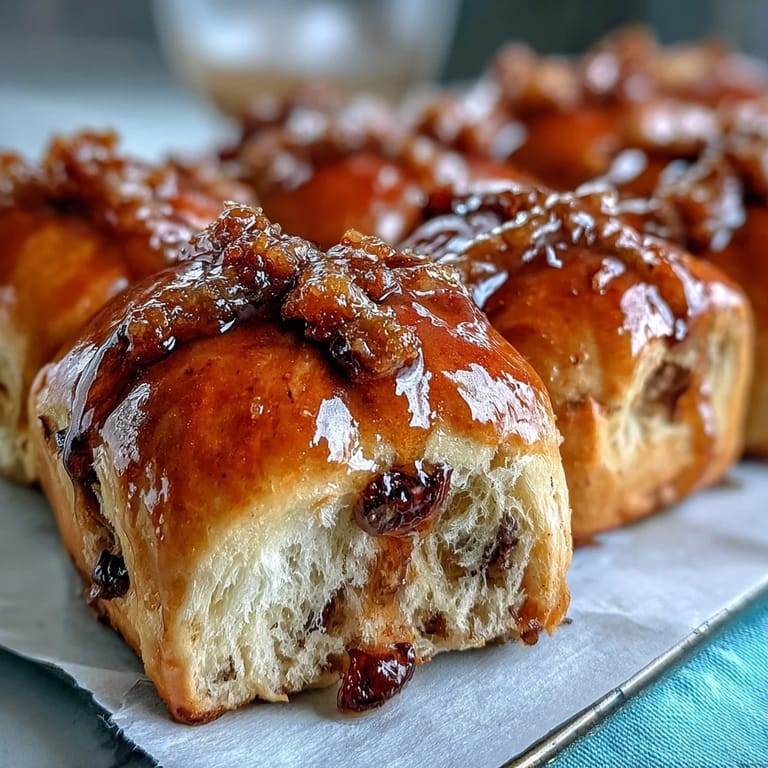Traditional hot cross buns with a citrus twist, featuring an orange glaze and warm spices for a classic Easter delight.