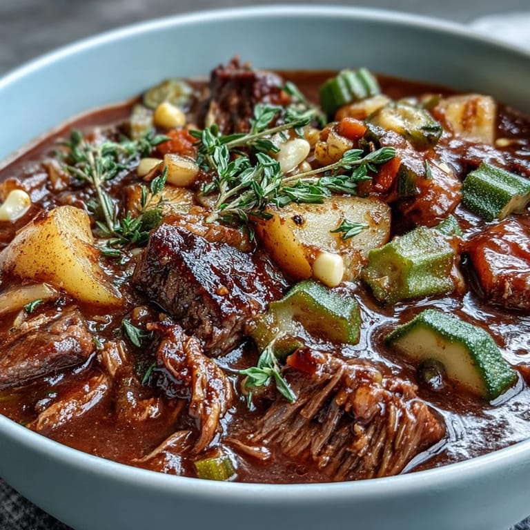 Classic Kentucky Derby Burgoo Stew, a savory Southern delight with rustic charm.