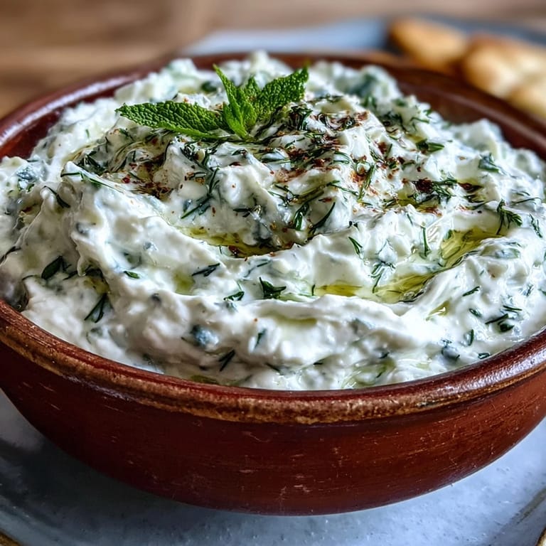 Zesty Greek Skyr Tzatziki, easy appetizer perfect with veggies.