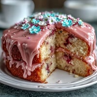 Beautiful pastel floral buttercream cake with delicate piped flowers in pink, yellow, lavender, and green on a soft vanilla birthday cake.