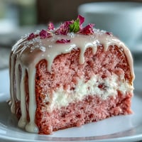 Elegant blush-pink velvet cake with gold drip, perfect for bridal showers and special celebrations.